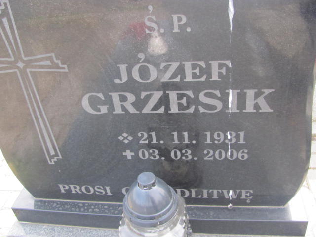 Józef Grzesik 1931 Kluczbork - Grobonet - Wyszukiwarka osób pochowanych