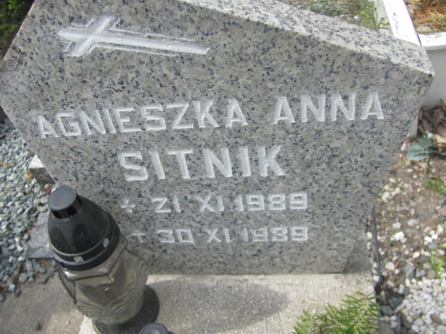 Agnieszka Anna Sitnik 1989 Kluczbork - Grobonet - Wyszukiwarka osób pochowanych